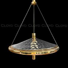 Подвесной светильник Cloyd FANTOM P1 / Ø32 см- прозрачн. - золото (арт.11250) - фото, цена, описание, характеристики