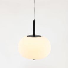 Подвесной светильник Cloyd AVOGADRO P1 / Ø25 см - черный - опаловое стекло (арт.11362) - фото, цена, описание, характеристики