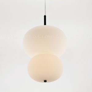 Подвесной светильник Cloyd AVOGADRO P2 / Ø33 см - черный - опаловое стекло (арт.11364) - фото, цена, описание, характеристики