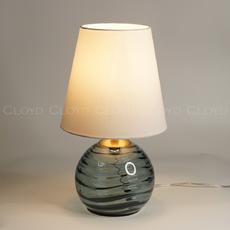 Настольная лампа Cloyd REBA T1 / выс. 45 см - латунь - синее стекло (арт.30122) - фото, цена, описание, характеристики