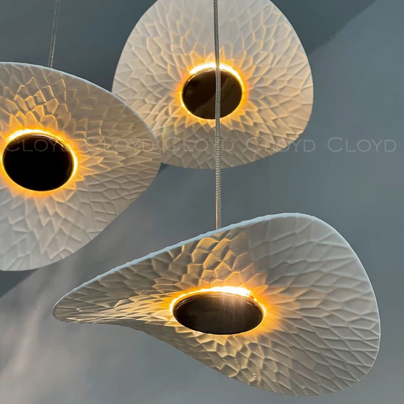 Подвесной светильник Cloyd FLOPPY P1 / Ø20 см - керамика - золото (арт.12501) - фото, цена, описание, характеристики