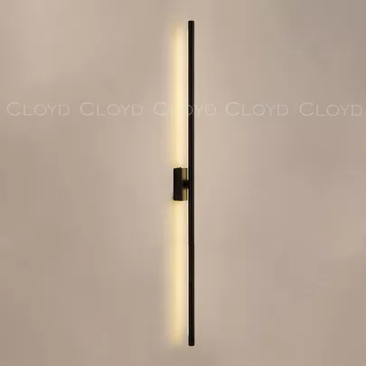 Бра Cloyd LINEAS-B W1 / выс. 100 см- 3000K - черный матовый (арт.20457) - фото, цена, описание, характеристики