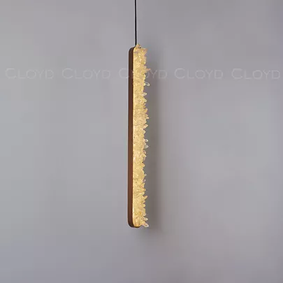 Подвесной светильник Cloyd FRANZEN P1 / выс. 50 см - кварц - латунь (арт.12556) - фото, цена, описание, характеристики
