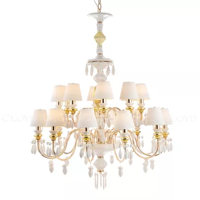 Люстра Cloyd LOTTIE-B C20 / Ø92 см- бел.-золотая керамика (арт.11400) - фото, цена, описание, характеристики