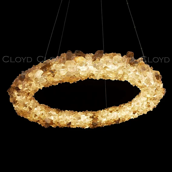 Люстра Cloyd EDEL-B C1 / Ø80 см - кварц - хром (арт.12571) - фото, цена, описание, характеристики
