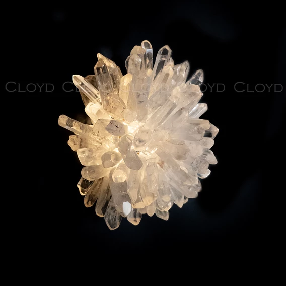 Бра Cloyd EDEL-C W1 / выс. 20 см - кварц - латунь (арт.20811) - фото, цена, описание, характеристики