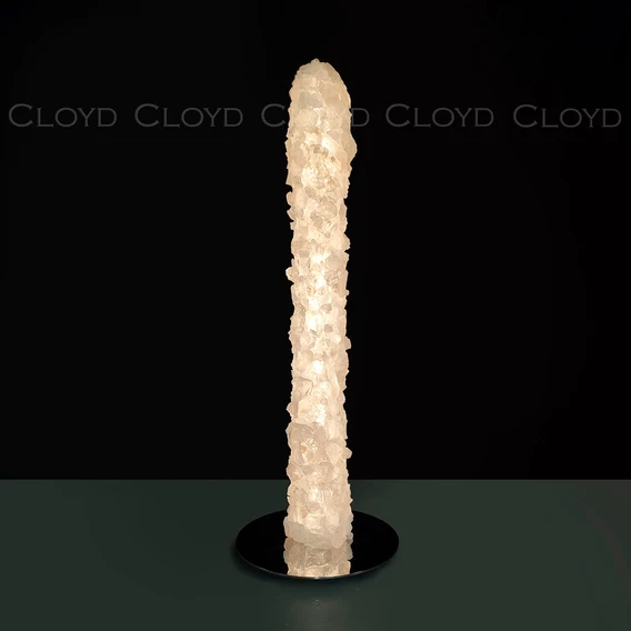 Настольная лампа Cloyd EDEL-D T1 / Ø8 см - кварц - хром (арт.30248) - фото, цена, описание, характеристики