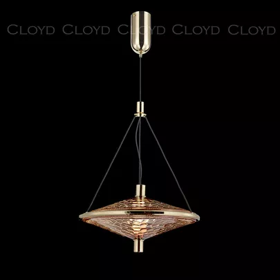 Подвесной светильник Cloyd FANTOM P1 / Ø32 см- желтый - золото (арт.11248) - фото, цена, описание, характеристики