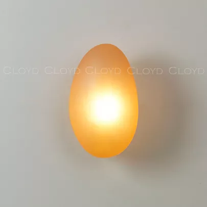 Бра Cloyd GEROLL W1 / шир. 22 см - латунь - янтарное стекло (арт.20376) - фото, цена, описание, характеристики