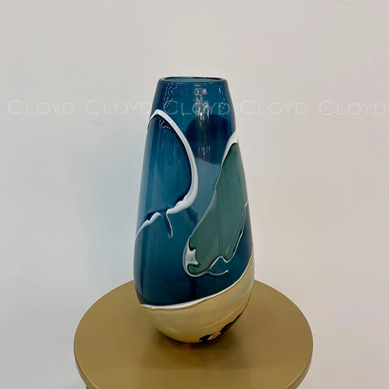 Ваза Cloyd арт.50061 / выс. 39 см - зелен. стекло / серия 1537 - фото, цена, описание, характеристики