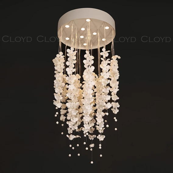 Люстра Cloyd TAONGI C9 / выс. 80 см - керамика - белый (арт.11333) - фото, цена, описание, характеристики