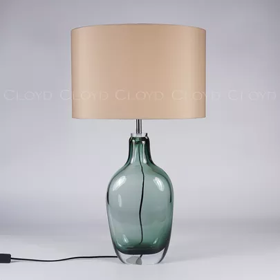 Настольная лампа Cloyd FOAM T1 / выс. 65 см - хром - зелен. стекло (арт.30102) - фото, цена, описание, характеристики