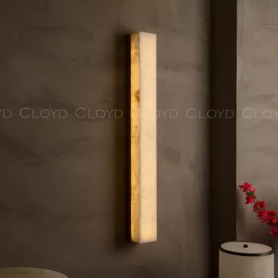 Бра Cloyd ISOKRAT-A W1 / выс. 80 см - алебастр - латунь (арт.20813) - фото, цена, описание, характеристики