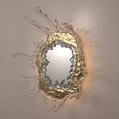 Зеркало Cloyd EVOKE-B Mirror / выс. 65 см - золото (арт.50150) - фото, цена, описание, характеристики