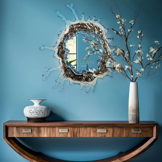 Зеркало Cloyd EVOKE-B Mirror / выс. 65 см - золото (арт.50150) - фото, цена, описание, характеристики