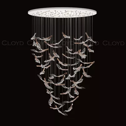 Декоративная композиция Cloyd AERIA 1686 S60 / Ø80 см - с потолочной чашей - белый (арт.60018) - фото, цена, описание, характеристики