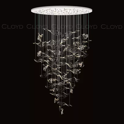 Декоративная композиция Cloyd AERIA 1715 S60 / Ø80 см - с потолочной чашей - белый (арт.60019) - фото, цена, описание, характеристики