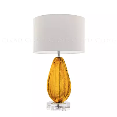 Настольная лампа Cloyd CEREUS-A T1 / бел. - выс. 58 см - янтарн. стекло (арт.30042) - фото, цена, описание, характеристики