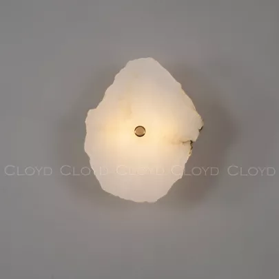 Бра Cloyd KNOSS-A W1 / выс. 19 см - алебастр - латунь (арт.20268) - фото, цена, описание, характеристики