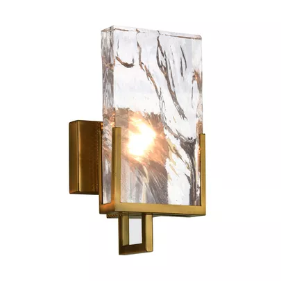 Бра Cloyd MINERAL W1 / выс. 30 см - хрусталь - латунь темная (арт.20098) - фото, цена, описание, характеристики
