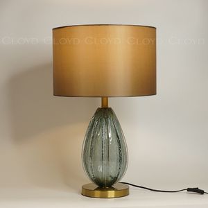 Настольная лампа Cloyd CEREUS-B T1 / олив. - выс. 62 см - бирюзовое стекло (арт.30147) - фото, цена, описание, характеристики