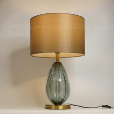 Настольная лампа Cloyd CEREUS-B T1 / олив. - выс. 62 см - бирюзовое стекло (арт.30147) - фото, цена, описание, характеристики