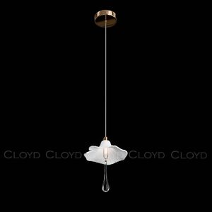 Подвесной светильник Cloyd SHANGRILA-A P1 / Ø22 см - керамика - золото (арт.11468) - фото, цена, описание, характеристики
