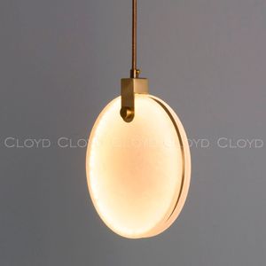 Подвесной светильник Cloyd BOSFOR-A P1 / Ø20 см - алебастр - латунь (арт.11163) - фото, цена, описание, характеристики
