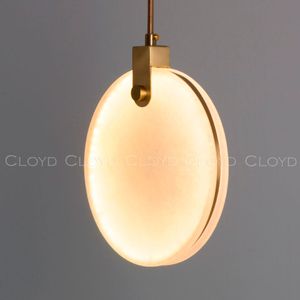 Подвесной светильник Cloyd BOSFOR-A P1 / Ø30 см - алебастр - латунь (арт.11165) - фото, цена, описание, характеристики