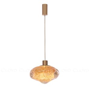Подвесной светильник Cloyd VOCAL P1 / латунь - янтарн. стекло (арт.11343) - фото, цена, описание, характеристики