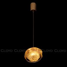 Подвесной светильник Cloyd VOCAL P1 / латунь - янтарн. стекло (арт.11343) - фото, цена, описание, характеристики