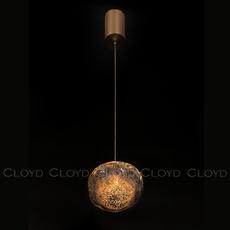 Подвесной светильник Cloyd VOCAL P1 / латунь - коричнев. стекло (арт.11344) - фото, цена, описание, характеристики
