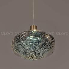 Подвесной светильник Cloyd VOCAL P1 / латунь - синее стекло (арт.11347) - фото, цена, описание, характеристики