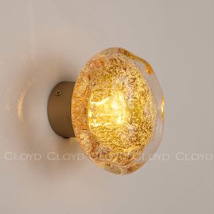 Бра Cloyd VOCAL W1 / латунь - янтарное стекло (арт.20368) - фото, цена, описание, характеристики