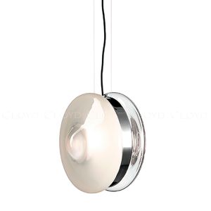 Подвесной светильник Cloyd EPICANTUS P1 / Ø28 см - никель - белое стекло (арт.11354) - фото, цена, описание, характеристики