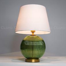 Настольная лампа Cloyd ZUCCHINI T1 / выс. 54 см - латунь - зелен. стекло (арт.30116) - фото, цена, описание, характеристики