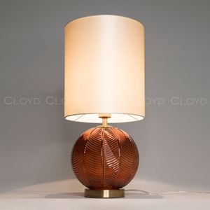 Настольная лампа Cloyd ARBUSS T1 / выс. 61 см - латунь - коричнев. стекло (арт.30119) - фото, цена, описание, характеристики