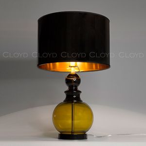 Настольная лампа Cloyd PONTIFICA T1 / выс. 61 см - латунь - янтарное стекло (арт.30118) - фото, цена, описание, характеристики