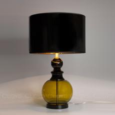 Настольная лампа Cloyd PONTIFICA T1 / выс. 61 см - латунь - янтарное стекло (арт.30118) - фото, цена, описание, характеристики