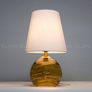 Настольная лампа Cloyd REBA T1 / выс. 45 см - латунь - коричнев. стекло (арт.30121) - фото, цена, описание, характеристики