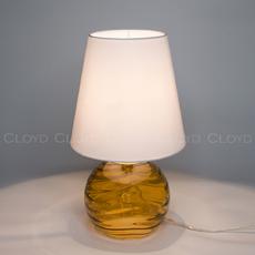 Настольная лампа Cloyd REBA T1 / выс. 45 см - латунь - коричнев. стекло (арт.30121) - фото, цена, описание, характеристики