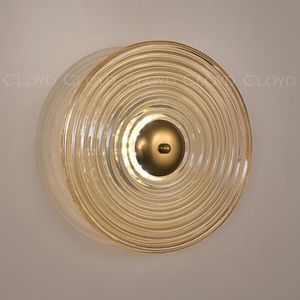 Бра Cloyd MINUTE W1 / Ø30 см - латунь - коньячн. стекло (арт.20384) - фото, цена, описание, характеристики