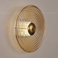Бра Cloyd MINUTE W1 / Ø30 см - латунь - коньячн. стекло (арт.20384) - фото, цена, описание, характеристики