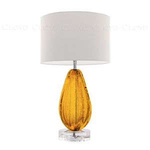 Настольная лампа Cloyd CEREUS T1 / бел. - выс. 64 см - янтарн. стекло (арт.30041) - фото, цена, описание, характеристики