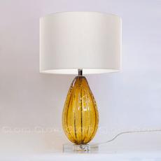 Настольная лампа Cloyd CEREUS T1 / бел. - выс. 58 см - янтарн. стекло (арт.30042) - фото, цена, описание, характеристики