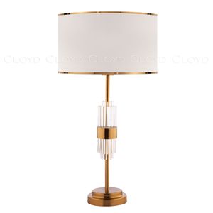 Настольная лампа Cloyd MERROW-B T1 / выс. 73 см / абажур с зол.кантом - латунь (арт.30038) - фото, цена, описание, характеристики