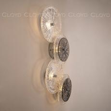 Бра Cloyd HELION-A W4 / выс. 62 см - хром - дымчатое стекло (арт.20320) - фото, цена, описание, характеристики