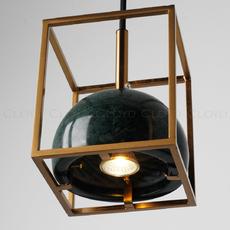 Подвесной светильник Cloyd TESSER P1 / латунь - зелен.камень (арт.11051) - фото, цена, описание, характеристики
