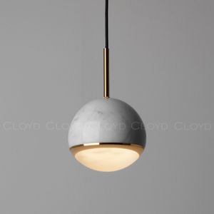 Подвесной светильник Cloyd LUNAR P1 / латунь - бел.камень (арт.11058) - фото, цена, описание, характеристики