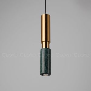 Подвесной светильник Cloyd SEQUEL P1 / латунь - зелен.камень (арт.10454) - фото, цена, описание, характеристики